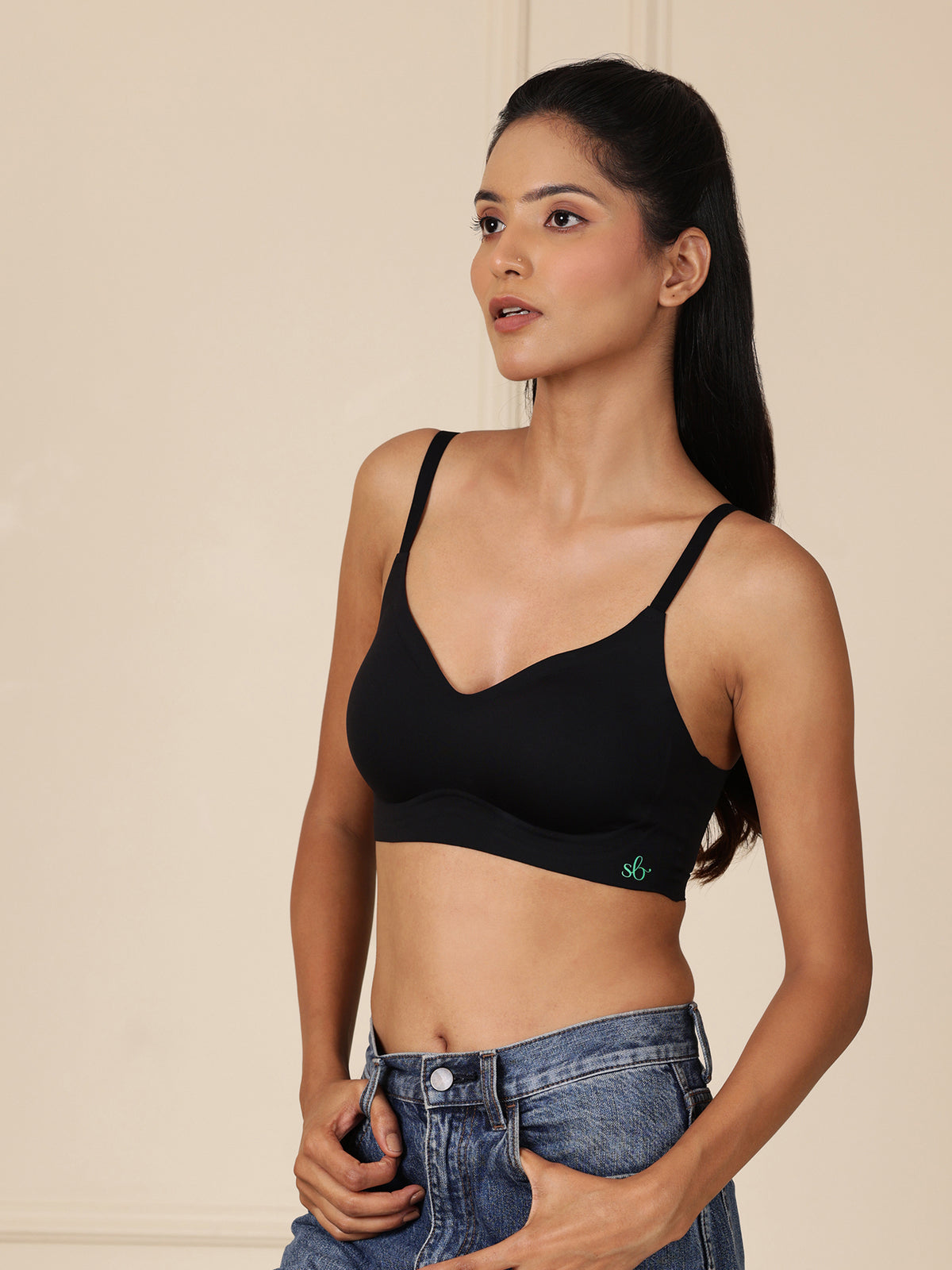 Barely There T-Shirt Bra — Black