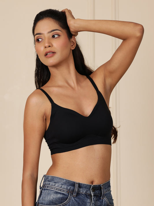 Barely There T-Shirt Bra — Black