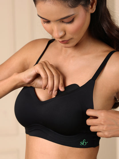 Barely There T-Shirt Bra — Black
