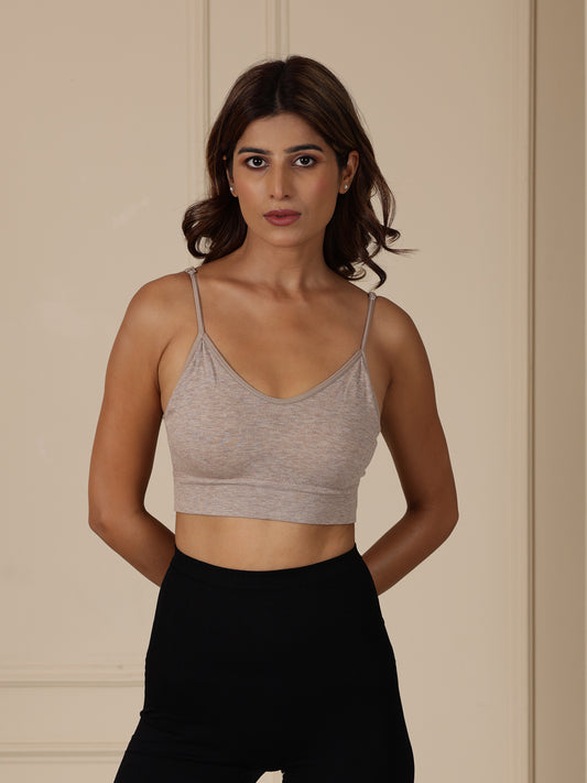 The Cocoon Loungewear Bra — Mocha Beige