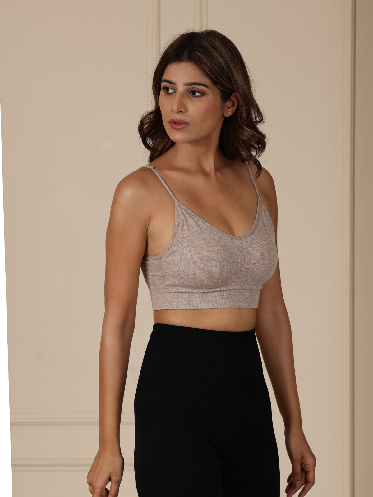 The Cocoon Loungewear Bra — Mocha Beige