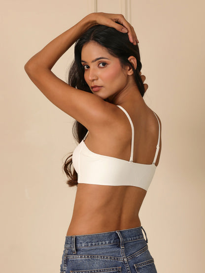 Grace Front Open Bra — Off White