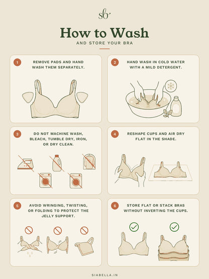 Sia Bella guide — How to wash and store your bra