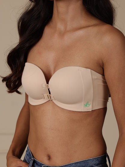 Grace Front Open Bra — Nude